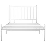 vidaXL Cadre de lit Blanc Métal 90x200 cm