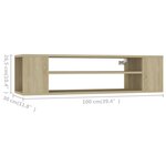 vidaXL Meuble TV suspendu Chêne sonoma 100x30x26 5 cm Bois ingénierie