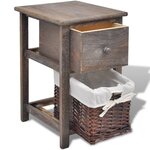 vidaXL Table de chevet Bois Marron
