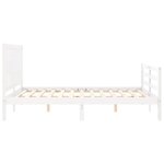 vidaXL Cadre de lit sans matelas blanc 160x200 cm bois massif