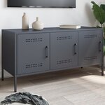 vidaXL Meuble TV anthracite 100 5x39x50 5 cm acier