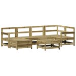 vidaXL Salon de jardin 7 Pièces bois de pin imprégné