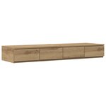 vidaXL Cadre de lit de stockage Chêne Artisan 120x190 cm