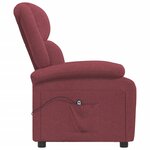 vidaXL Fauteuil inclinable électrique Rouge bordeaux Tissu