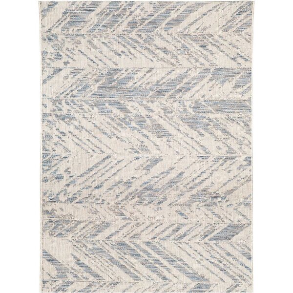 Tapis en polypropylène acier evora 170 x 120 cm