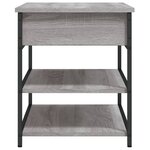 vidaXL Banc à chaussures sonoma gris 70x42 5x50 cm bois d'ingénierie