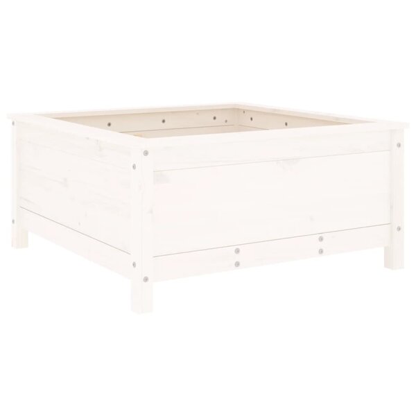 vidaXL Jardinière blanc 82 5x82 5x39 cm bois massif de pin