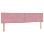 Tête de lit vidaXL avec boutons en cristal en velours rose de 200 cm