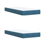 vidaXL Sommier à lattes de lit et matelas Bleu 200x200 cm velours