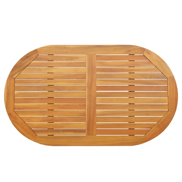 vidaXL Plateau de table 120x70x2 2 cm Ovale en Bois Massif de Teck