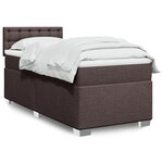 vidaXL Sommier à lattes de lit avec matelas Marron foncé 90x200 cm