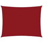 vidaXL Voile de parasol Tissu Oxford rectangulaire 6x7 m Rouge