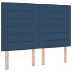 Lit à cadre Box Spring vidaXL avec matelas Bleu 140x190 cm Tissu