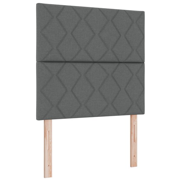 Tête de Lit vidaXL Design Blocs de Diamant Gris Foncé 90 cm Tissu