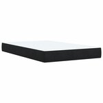 vidaXL Sommier à lattes de lit avec matelas Noir 120x200 cm Velours