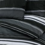 vidaXL Ensemble de housse de couette noir et blanc 260x240 cm Coton