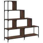 vidaXL Bibliothèque à 4 niveaux chêne marron bois d'ingénierie