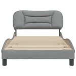 vidaXL Cadre de lit sans matelas gris clair 100x200 cm tissu