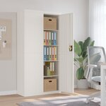 vidaXL Classeur blanc 90x40x180 cm acier