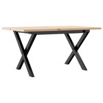 vidaXL Table basse cadre en X 80x50x40 cm bois de pin massif et fonte