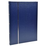 Album De Timbres Simili-cuir 48 Pages Noires - 22 5x30 5 Cm - Bleu - Exacompta