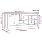 vidaXL Armoire à chaussures Marron miel 110x38x45 5 cm Bois pin massif