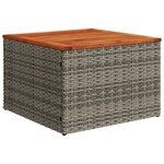 vidaXL Canapé Jardin 8 Pièces avec Oreillers Grey Poly Rattan Acacia