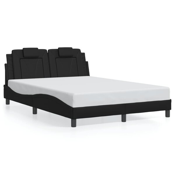 vidaXL Cadre de lit sans matelas noir 140x190 cm similicuir