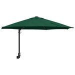 vidaXL Grand Parasol Vert de Patio Métal  Polyester Grand Inclinable