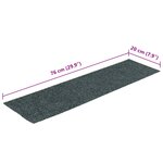 vidaXL Tapis d'escalier autocollants Rectangulaire 15 Pièces 76x20cm Vert
