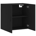 vidaXL Armoire murale noir 60x31x60 cm bois d'ingénierie