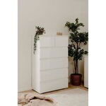 Commode CAPETOWN - blanc brillant - 6 Tiroirs - 80 x 131 5 x 40 cm