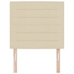 vidaXL Cabeza de lit LED Design Lignes Crème 90 cm Tissu