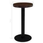 vidaXL Table de bistro Marron foncé 40 cm MDF