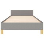 vidaXL Cadre de lit sans matelas gris clair 80x200 cm tissu