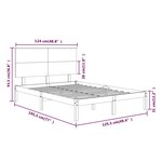 vidaXL Cadre de lit sans matelas blanc 120x190 cm bois massif