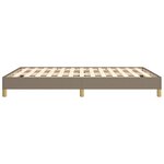 vidaXL Cadre de lit sans matelas taupe 140x190 cm tissu