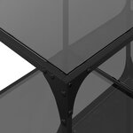 vidaXL Table basse avec dessus en verre noir 78 5x40x40 cm acier