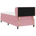 Lit ressort vidaXL avec matelas Rose 90x190 cm en velours