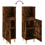 vidaXL Armoire de bain chêne fumé 30x30x100 cm bois d'ingénierie