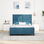 vidaXL Cadre de lit Bleu Foncé 140x200 cm Velours