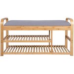 Banc en bambou avec étagères arch