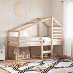 vidaXL Lit haut avec toit 90x190 cm bois de pin massif