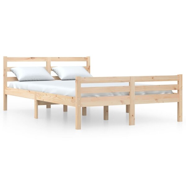 vidaXL Cadre de lit sans matelas bois massif 120x190 cm