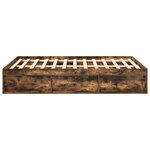 vidaXL Cadre de lit sans matelas chêne fumé 120x190 cm