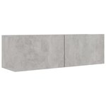 vidaXL Ensemble de meubles TV 8 Pièces Gris béton Bois d'ingénierie
