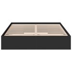 vidaXL Cadre de lit avec tiroirs sans matelas noir 150x200 cm