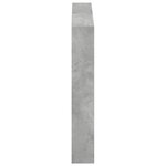 vidaXL Armoire tête de lit avec LED gris béton 120x17x102 cm