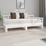 vidaXL Lit coulissant sans matelas blanc 2x(90x190) cm