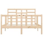 vidaXL Cadre de lit sans matelas 150x200 cm bois massif